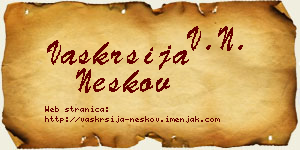 Vaskrsija Neškov vizit kartica